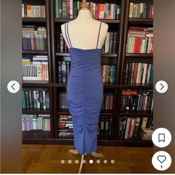 NWT A&F Bodycon Ruched Dress - Picture 2 of 10